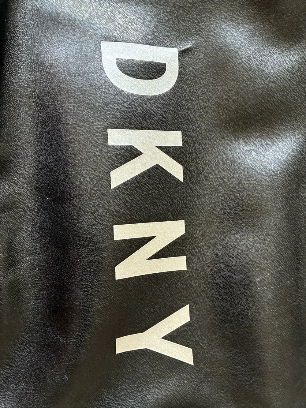 DKNY Black Logo Backpack with Fold-Over Flap
